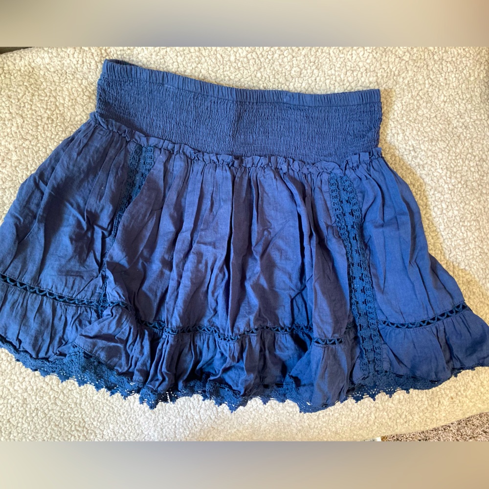 Blue cotton skirt